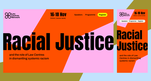 Desktop and mobile design mock-up for LCN's conference