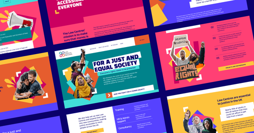 Mock-up of multiple screen for LCN's website