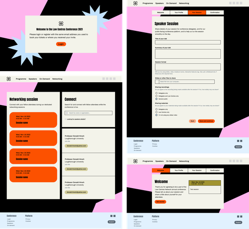 Redesign components for the LCN conference website