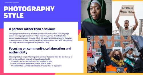 Guidelines for brand photography style