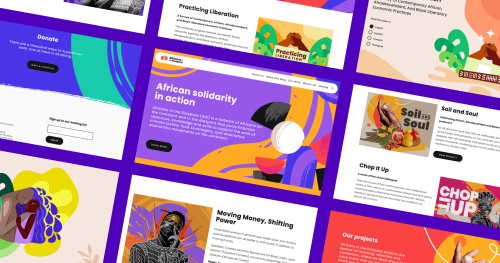 A collage of different design assets created for the AiD project