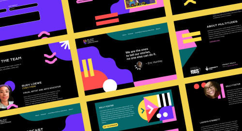 A collage of different design assets created for the BDA project