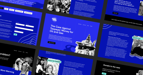 A collection of paid to pollute site pages laid out in a tile format